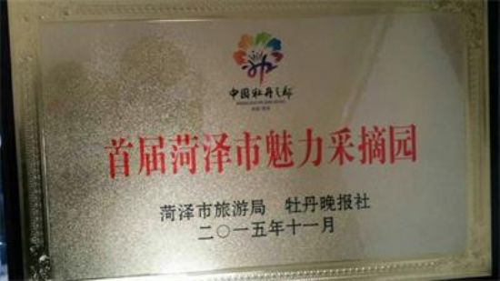 點擊查看詳細信息<br>標題：【資質榮譽】首屆菏澤魅力采摘園 閱讀次數：7670